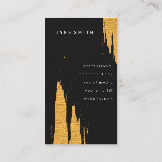 Cartão De Visita Douradas marcas artísticas (Frente)