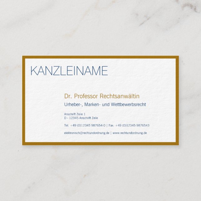 Cartão De Visita Dourado Akzente Visitenkarte (Frente)