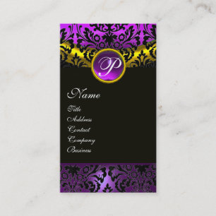CARTÃO DE VISITA DOURADO AMARELO NEGRO AMARELO AMETIST MONOGRAMA