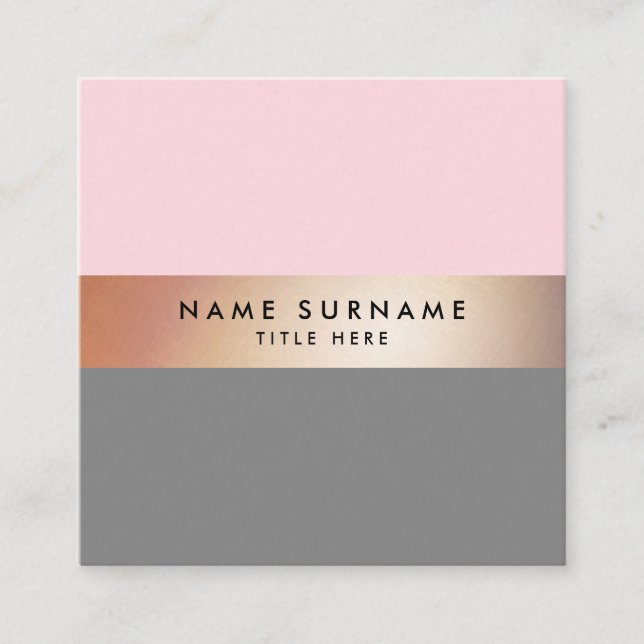 Cartão de visita Dourado chique elegante do (Frente)