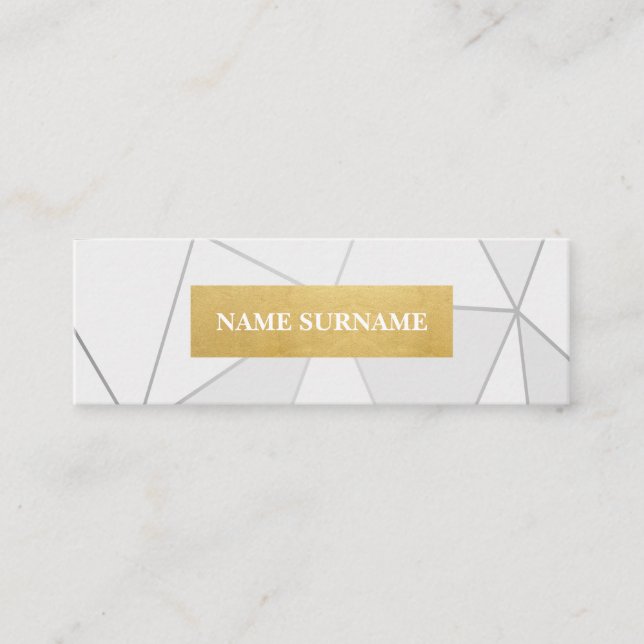 Cartão de visita Dourado cinzento do teste padrão (Frente)