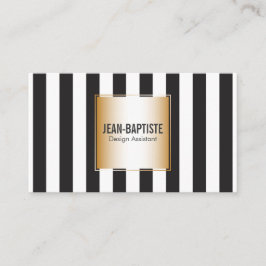 Cartão De Visita Dourado com faixas B&W