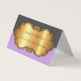 Cartão De Visita Dourado Couro Moderno Elegante