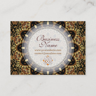 Cartão de visita Dourado da terra da tapeçaria