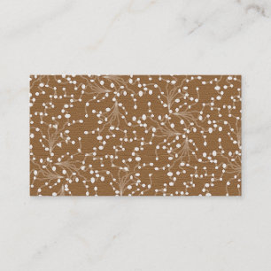 Cartão De Visita Dourado Damasco