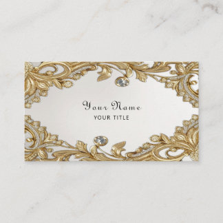 Cartão de visita Dourado decorativo