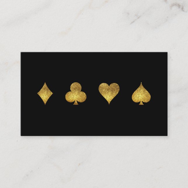 Cartão de visita Dourado do jogo do casino do (Frente)
