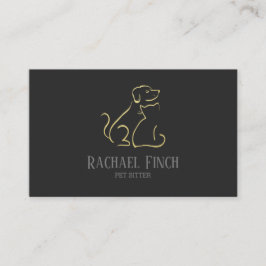 Cartão De Visita Dourado E Carvões, Mínimo, Acionador De Pet Modern