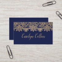 Cartão de visita Dourado e espantoso