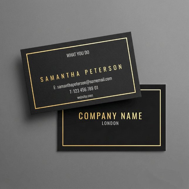Cartão De Visita Dourado e prata (Gold and silver business card)