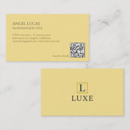 Cartão de visita Dourado Elegante - Modelo persona