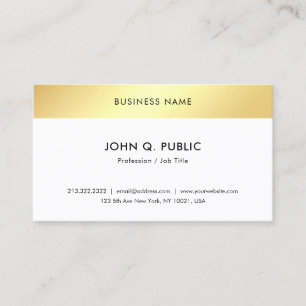 Cartão De Visita Dourado Elegante moderno, Trendy Simple Modelo