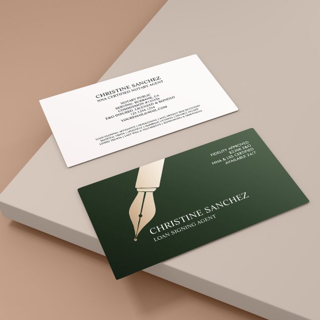 CARTÃO DE VISITA DOURADO FUNDADOR CANETA DE SINALIZAÇÃO DE NOTÁRIOS (Criador carregado)