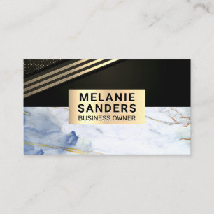 Cartão De Visita Dourado Fundo Marble