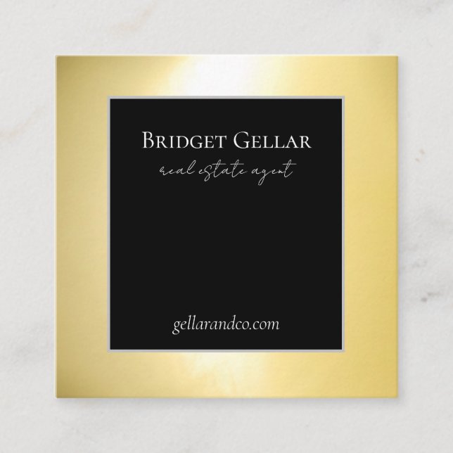 Cartão de visita Dourado luminoso (Frente)