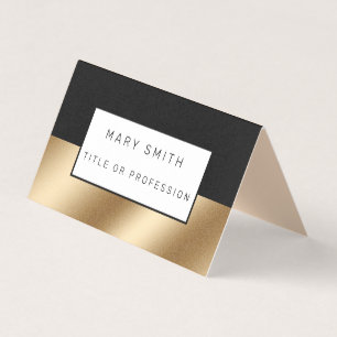 Cartão De Visita Dourado luxo negro