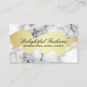 Cartão De Visita Dourado mármore de lux escovado