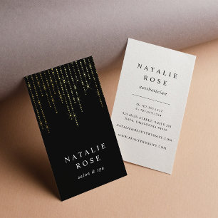 Cartão De Visita Dourado Marquee Vertical