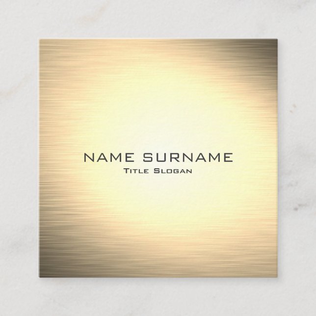 Cartão de visita Dourado metálico moderno do (Frente)