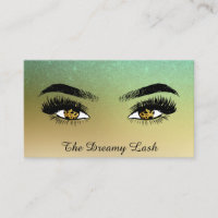 *~* Dourado Olhos Brilhantes Pisca QR Brows Extens