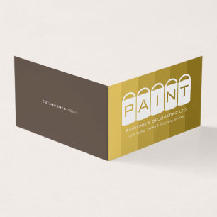 Cartão De Visita Dourado Ombro, Baldes para pintura, Pintor e Decor