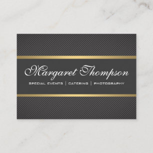 Cartão De Visita Dourado padrão de luxo elegante