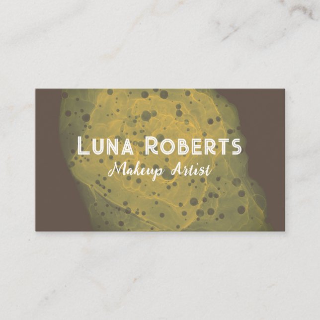 Cartão de visita Dourado pintado (Frente)