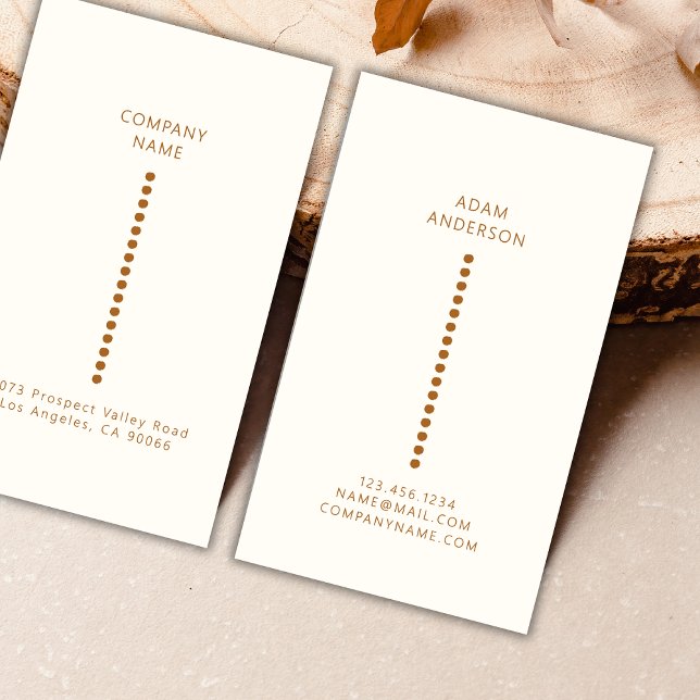 Cartão De Visita Dourado ponto mínimo profissional simples (Criador carregado)