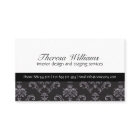 Cartão de visita Dourado & preto do damasco