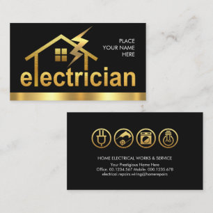 Cartão De Visita Dourado quadro doméstico eletrônico