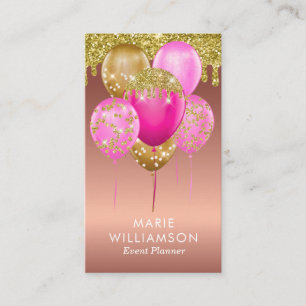 Cartão de visita Dourado rosa Seu Logotipo Person