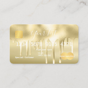 Cartão De Visita Dourado Seu Texto (Makeup) Crédito de Descoloraç