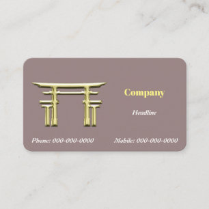Cartão De Visita Dourado Shinto
