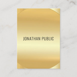 Cartão De Visita Dourado visual moderno de Modelo de luxo elegante