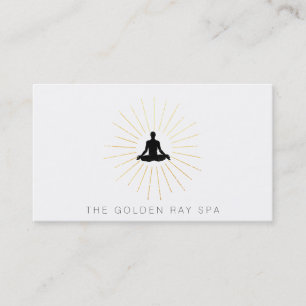Cartão De Visita *~* Dourados Raios Sun Meditação Homem Lotus Pos