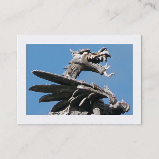 Cartão De Visita Dragão, Câmara Municipal, Cardiff (Bordado) (Frente)