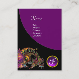 Cartão De Visita DRAGO GEM STONE MONOGRAMA violeta roxa negra