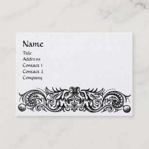 Cartão De Visita DRAGÕES CELTICAIS MONOGRAMAS Papel metálico dourad