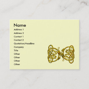 Cartão De Visita DRAGON AMVE Fantasy Dourado Dragões Nó Celta