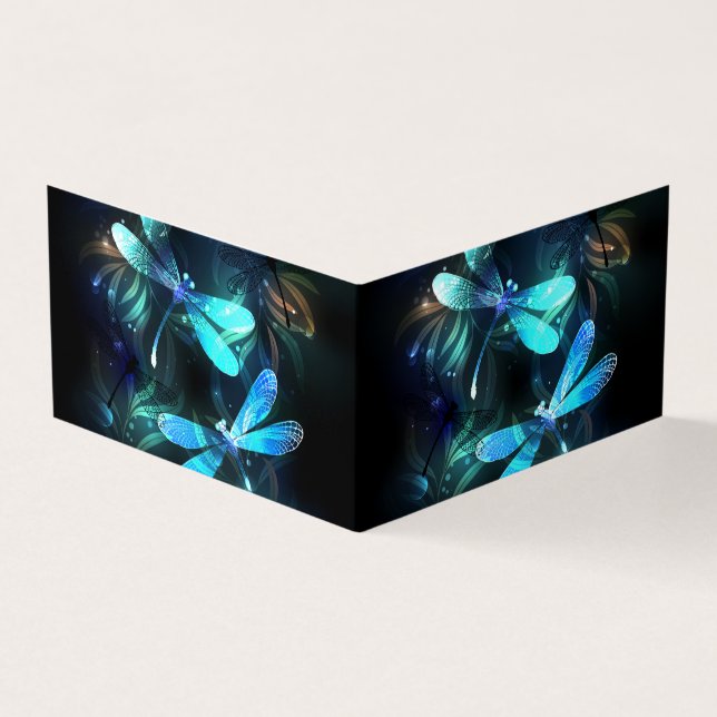 Cartão De Visita Dragonflies de lago (Exterior)