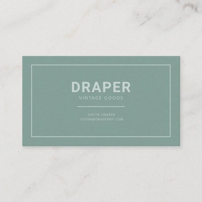 Cartão de visita Draper (Sage Green) (Frente)