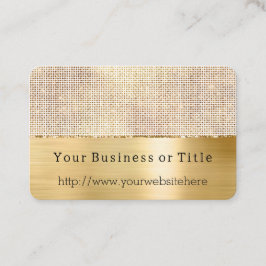 Cartão De Visita Dreamy White Glitzy Dourado Sparkle