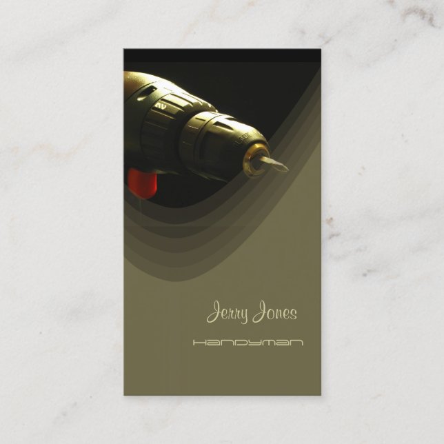 Cartão De Visita Drill Elétrico para o Sr. Corrigir/reparador (Frente)