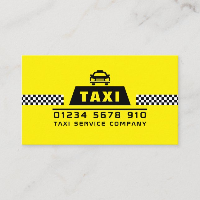 Cartão De Visita Driver de Tabuleiro de Táxi Moderno e Trendy (Frente)