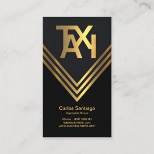 Cartão De Visita Driver de táxi preto criativo Design de espaço n