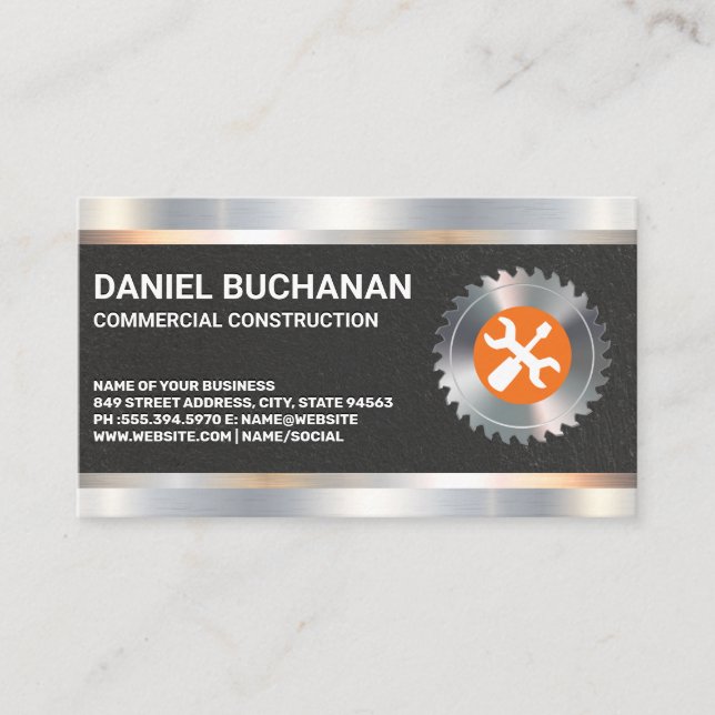 Cartão De Visita Driver do parafuso de chave inglesa Circular Saw | (Frente)