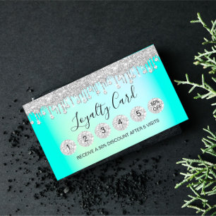 Cartão De Visita Drives de Diamante de Eyelash Estheticista de Leal
