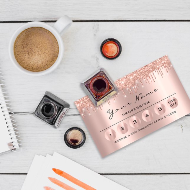 Cartão De Visita Drives de Rosa de Eyelash Eyelash de Hairdresser d (FlorenceK Appointment Card)