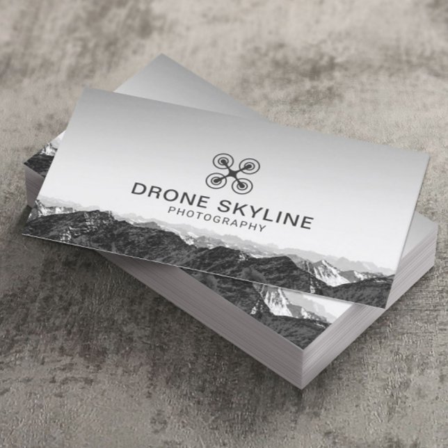 Cartão De Visita Drone Photography Skyline Aerial Photographer (Criador carregado)