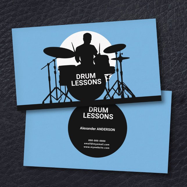 Cartão De Visita Drum Lessons (Drum Lessons Business Card)